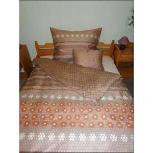 Elegancia barna körös pamut-szatén ágyneműhuzat, 5 részes (kétszemélyes) - Ágynemű - ifjúsági és felnőtt