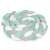 Ricokids braided crib bumper, mint, grey and white
