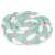 Ricokids braided crib bumper, mint, grey and white