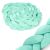 Ricokids mint braided crib bumper knot pillow, close-up