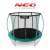 Neo-Sport 252cm green trampoline with safety net and ladder