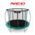 Neo-Sport 252cm green trampoline with safety net and ladder