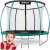 Neo-Sport 252cm green trampoline with safety net and ladder, child jumping