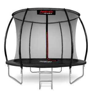 Neo-Sport belső hálós Trambulin létrával 252cm, 100kg - Fekete