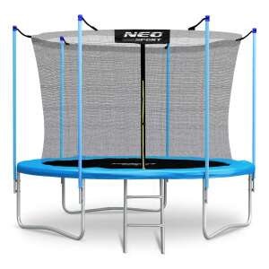 Trampolina wewnętrzna Neo-Sport z drabinką 252 cm - Niebieska