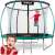 Kids jumping on a Neo-Sport 312cm trampoline with safety net and ladder, green