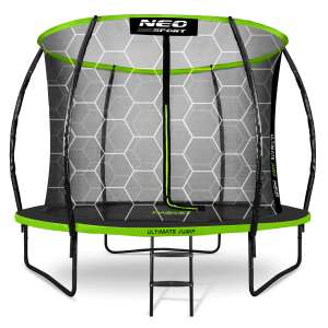 Neo-Sport belső hálós Trambulin létrával 312cm, 150kg - Zöld
