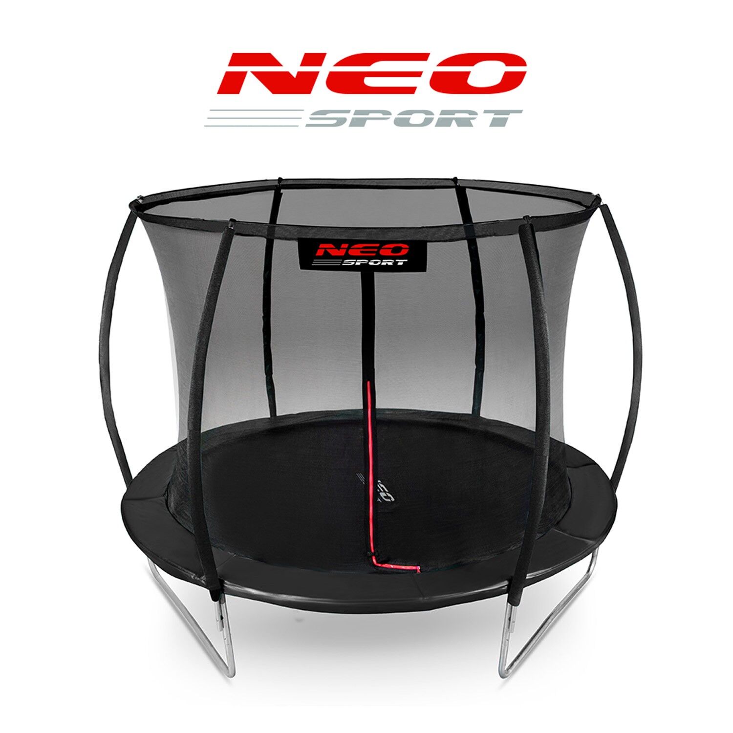 Neo-Sport belső hálós Trambulin létrával 312cm, 150kg - Fekete