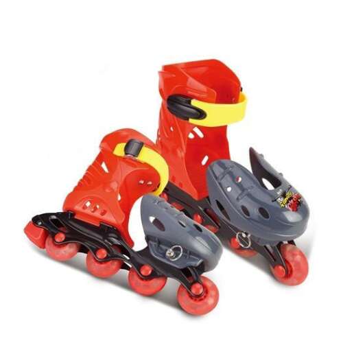 G21 Gyerek Görkorcsolya - Állítható Méret (7"-8,5") - Piros/Szürke