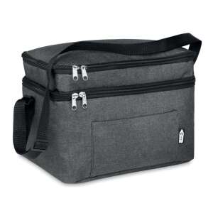 Czarna dwupoziomowa torba chłodząca z regulowanym paskiem na ramię - Torba chłodząca, opakowanie na lód