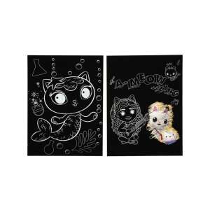 Gabby's Dollhouse Katzenabenteuer Kratzbild, 2er Pack, mit Gabby und Pandy - Kunst & Hobby