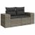 VidaXL Polyrattan Kerti Ülőgarnitúra - 5 részes - Szürke 97236628