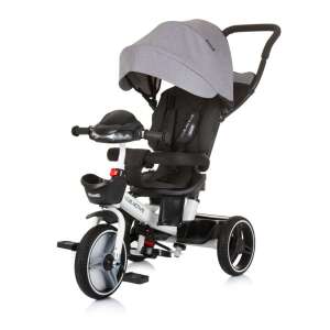 Chipolino Be Active Tricikli kupolával - Szürke Len, fehér és fekete tricikli szürke kupolaval, tökéletes kisgyermekeknek - Chipolino