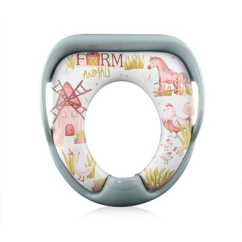 Felülnézet a Lorelli Farmos mintás párnázott WC szűkítőről