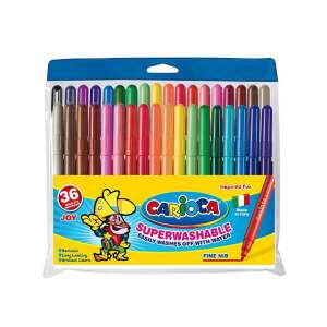 Zestaw 36 kolorowych markerów Carioca Superwashable o cienkim grocie, Joy - Filctoll