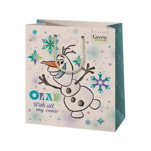 Green Grass Frozen Olaf geantă cadou de dimensiuni medii, cu Olaf din Frozen de la Disney, perfectă pentru cadouri de Crăciun - Ambalaje cadouri