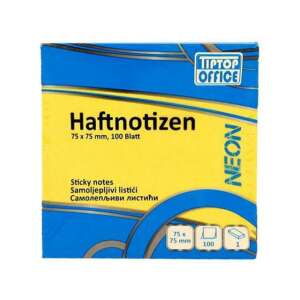 Tiptop Office Neon Gelb Haftnotizen, 100 Blatt, 75x75mm - Notizblöcke
