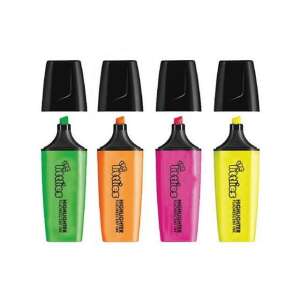 4 darabos 'The Littles' márkájú szövegkiemelő filc készlet zöld, narancs, rózsaszín és sárga színben - Luna