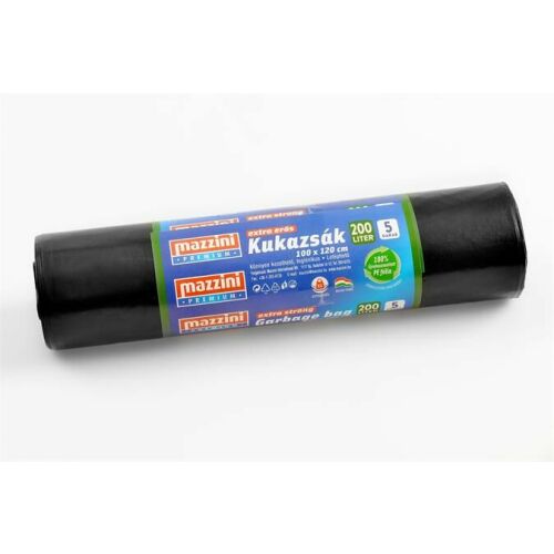 Szemeteszsák MAZZINI 200L Premium extra erős 5 db/tekercs 173884297 - Szemeteszsák