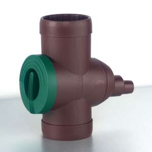 Brown gutter filter with green lid, 3P Inox water thief - Landscaping