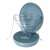 Swissinno Smart Birds bird feeder, light blue, open, showing transparent container and feeding tray