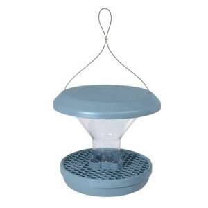 Swissinno Smart Birds bird feeder, light blue, hanging, with transparent container, for bird seed, squirrel proof - Decoration