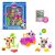 Littlest Pet Shop Safari Playset, featuring giraffe, monkey, rhino figures and jeep toy with packaging and collector card