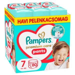 Pampers Premium Care Pants havi Pelenkacsomag 17kg+ Junior 7 (80db) 145313041 - Pelenka
