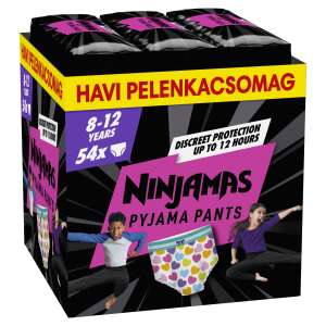 Pampers Ninjamas Pyjama Pants XL 8-12 години, 54 броя, сърцевиден принт, за деца 27-43 кг