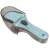 Set of 2 adjustable measuring spoons, blue and clear, for measuring dry and liquid ingredients