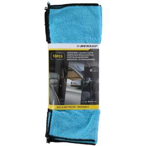 Dunlop Mikrofaser Reinigungstücher, 10 Stück, 35x40cm, Nass- und Trockenreinigung, waschbar - Dunlop