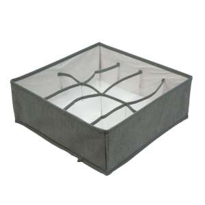 Grey fabric storage box with 8 compartments, for organizing drawers - Bewello