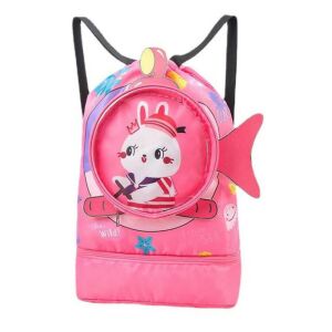 Úszótáska gyerekeknek nyuszis, pink kids swim bag with bunny design - Preschool Backpack, Bag