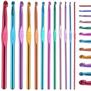 Horgolótű készlet, 12 méretben