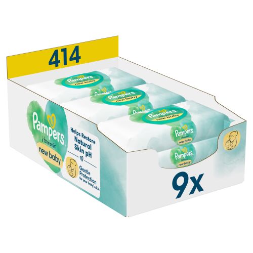 Pampers Harmony Нови бебешки мокри кърпички 9x46pcs 145397261