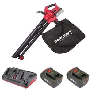 Worcraft Akkus Levélfúvó-porszívó - 45L Gyűjtőzsákkal