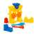 Polesie Homokmalom Vár 5 tartozékkal, sárga, kék, piros, narancs, gyerekek, strand, homokozó, játékkészlet
