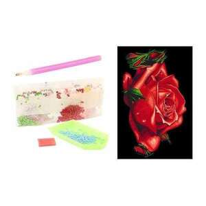Toi-Toys TT47160Z Diamond Painting Kit, Nature, Red Rose, 15x10 cm - Diamond painting kit