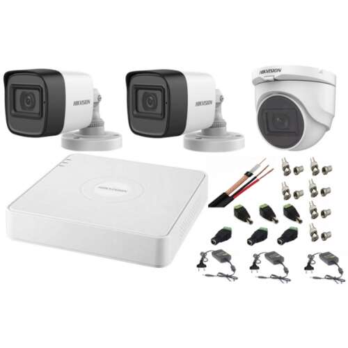 Hikvision 3 Turbo HD camera system with 2MP 4 channel DVR