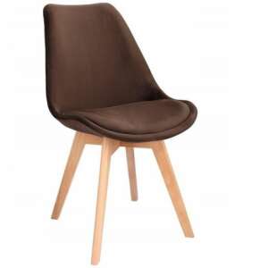 Konyha/nappali szék, fa, bársony, barna, 49x60x82 cm, Bari 93983090 