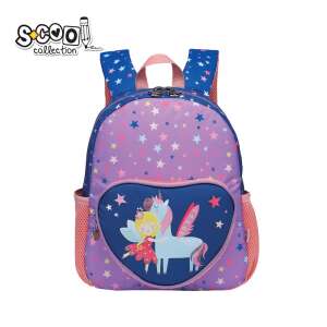 S-cool collection unicorn kindergarten backpack with fairy and unicorn design, purple, pink, dark blue - Preschool Backpack, Bag