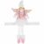 STREND PRO ružový anjel Vianočná dekorácia s bielou sukňou, 59cm