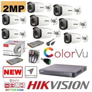 Hikvision 8 kamerás professzionális biztonsági rendszer ColorVu technológiával, 2MP felbontással, 40m IR-vel és tartozékokkal - Hikvision