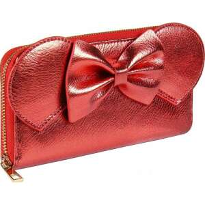 Червен портфейл Minnie Mouse с панделка, цип - Детски портфейл