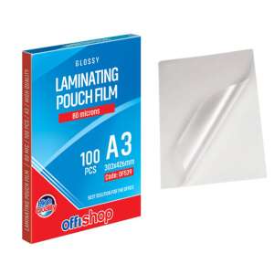Offishop A3 lamináló fólia, 100 darab, 80 mikron, fényes - Lamináló fólia
