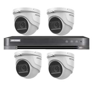 Hikvision 4 kamerás beltéri biztonsági rendszer 4 az 1-ben DVR-rel, 8MP felbontással, 2.8mm lencsével, 30m IR éjjellátással - Hikvision