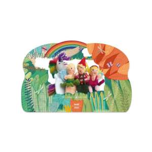 Londji finger puppet theatre with 4 knitted finger puppets, The Magic of Stories - Puppet Toy