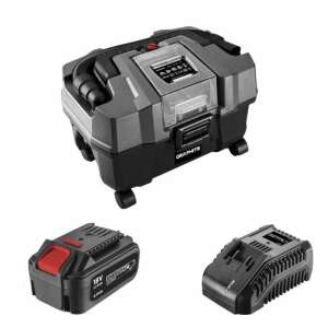 Graphite Energy 18V akkumulátoros nedves-száraz műhelyporszívó 4Ah akkumulátorral, töltővel és tartozékokkal - Graphite