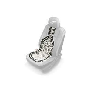 Amio čierny a biely korálkový poťah na autosedačku, 01124, pre podporu chrbta a pohodlie - AMiO