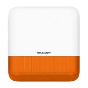 Hikvision AX PRO outdoor wireless siren with orange LED strobe, white - Alarm